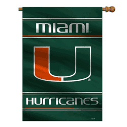 Miami Hurricanes Banner 28x40 House Flag Style 2 Sided CO