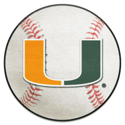 Miami Hurricanes Baseball Rug - 27in. Diameter