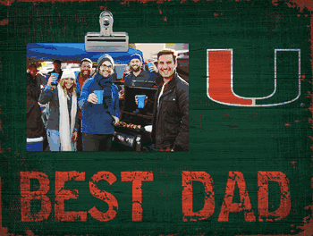 Miami Hurricanes Best Dad Clip Frame