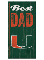 Miami Hurricanes Best Dad Sign