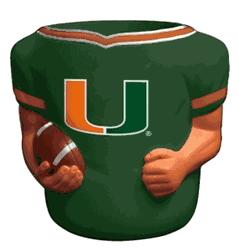 Miami Hurricanes Can Cooler Jersey Style CO