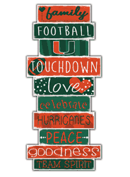 Miami Hurricanes Celebrations Stack 24" Sign