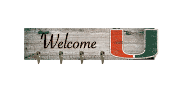 Miami Hurricanes Coat Hanger 6x24