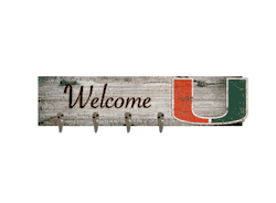 Miami Hurricanes Coat Hanger 6x24