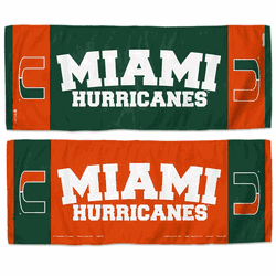 Miami Hurricanes Cooling Towel 12x30