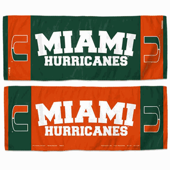 Miami Hurricanes Cooling Towel 12x30