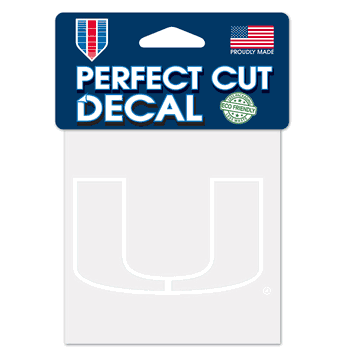 Miami Hurricanes Decal 4x4 Perfect Cut White