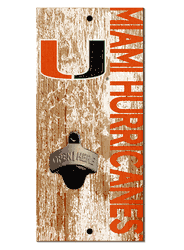 Miami Hurricanes Distressed Bottle Opener