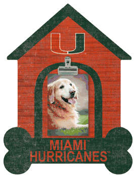 Miami Hurricanes Dog Bone House Clip Frame
