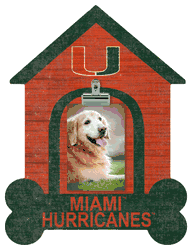 Miami Hurricanes Dog Bone House Clip Frame