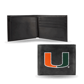 Miami Hurricanes  Embroidered Bill-fold Wallet