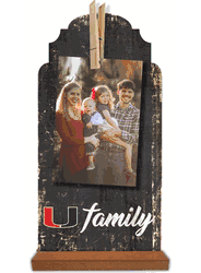 Miami Hurricanes Family Clothespin 6x12