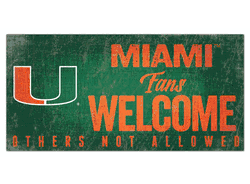 Miami Hurricanes Fans Welcome Sign