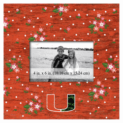Miami Hurricanes Floral 10x10 Frame