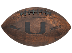 Miami Hurricanes Football - Vintage Throwback - 9 Inches