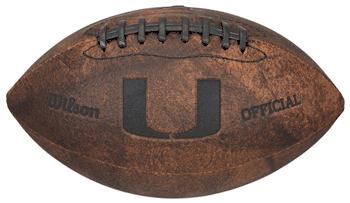 Miami Hurricanes Football - Vintage Throwback - 9 Inches