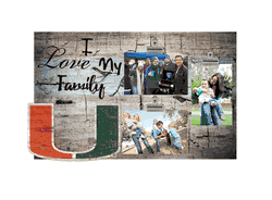 Miami Hurricanes I Love my Family Clip Frame