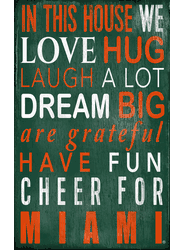 Miami Hurricanes In This House Sign