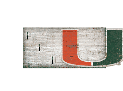 Miami Hurricanes Key Holder 6x12