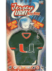 Miami Hurricanes Keychain Jersey Keylight CO
