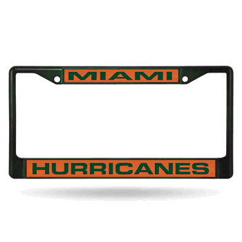 Miami Hurricanes Laser Chrome Frame