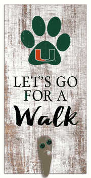 Miami Hurricanes Leash Holder 6x12 Sign