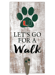 Miami Hurricanes Leash Holder 6x12 Sign