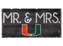 Miami Hurricanes Mr & Mrs Sign