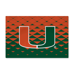 Miami Hurricanes NCAA Dropzone Washable Rug 20X32 Inches