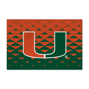 Miami Hurricanes NCAA Dropzone Washable Rug 20X32 Inches