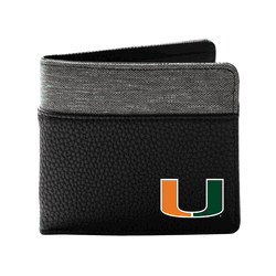 Miami Hurricanes Pebble BiFold Wallet BLCK