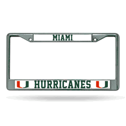 Miami Hurricanes Chrome Frame