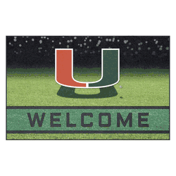 Miami Hurricanes Rubber Door Mat - 18in. x 30in.