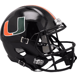 Miami Hurricanes Speed Full Size Replica Football Helmet Black