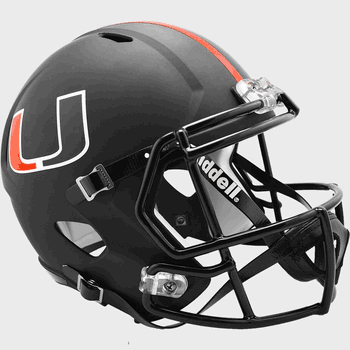 Miami Hurricanes Speed Replica Full Size Football Helmet 2017 Nights Alt