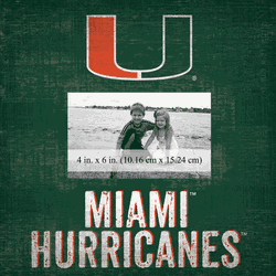 Miami Hurricanes Team Name 10"x10" Picture Frame