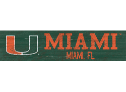 Miami Hurricanes Team Name Sign