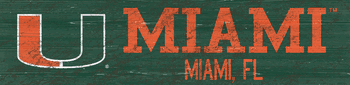 Miami Hurricanes Team Name Sign