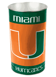 Miami Hurricanes Wastebasket 15 Inch