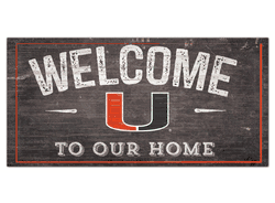Miami Hurricanes Welcome Distressed 6 x 12