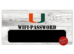 Miami Hurricanes Wifi Password 6x12 Sign