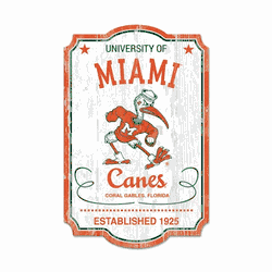 Miami Hurricanes Wood Sign - College Vault