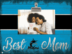 Miami Marlins 10" x 8" Best Mom with Stripe Clip Frame
