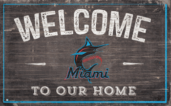 Miami Marlins 11x19 Welcome to our Home Sign
