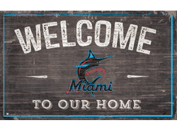 Miami Marlins 11x19 Welcome to our Home Sign