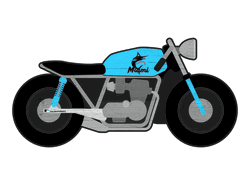 Miami Marlins 12" Motorcycle Cutout Wood Sign