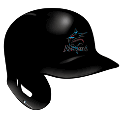Miami Marlins 12in Authentic Helmet Sign