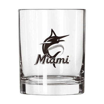 Miami Marlins 14oz Gameday Rocks Glass