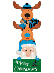 Miami Marlins 31" Santa Stack Leaner