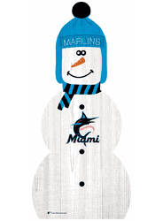Miami Marlins 31" Snowman Leaner